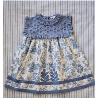 【未使用】Bonjour Diary Pia Dress 4y Blue 