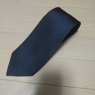 アオヤマ(青山)の洋服の青山 ニューコレクションスタジオ ネイビー バーズアイ シルク ネクタイ(ネクタイ)