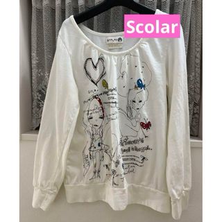 スカラー(ScoLar)の【最終】Scolar プルオーバー　白(カットソー(長袖/七分))