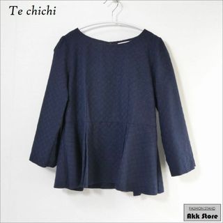 テチチ(Techichi)のTe chichi レディース トップス 七分袖 ペプラム ブラウス ラメ M(シャツ/ブラウス(長袖/七分))