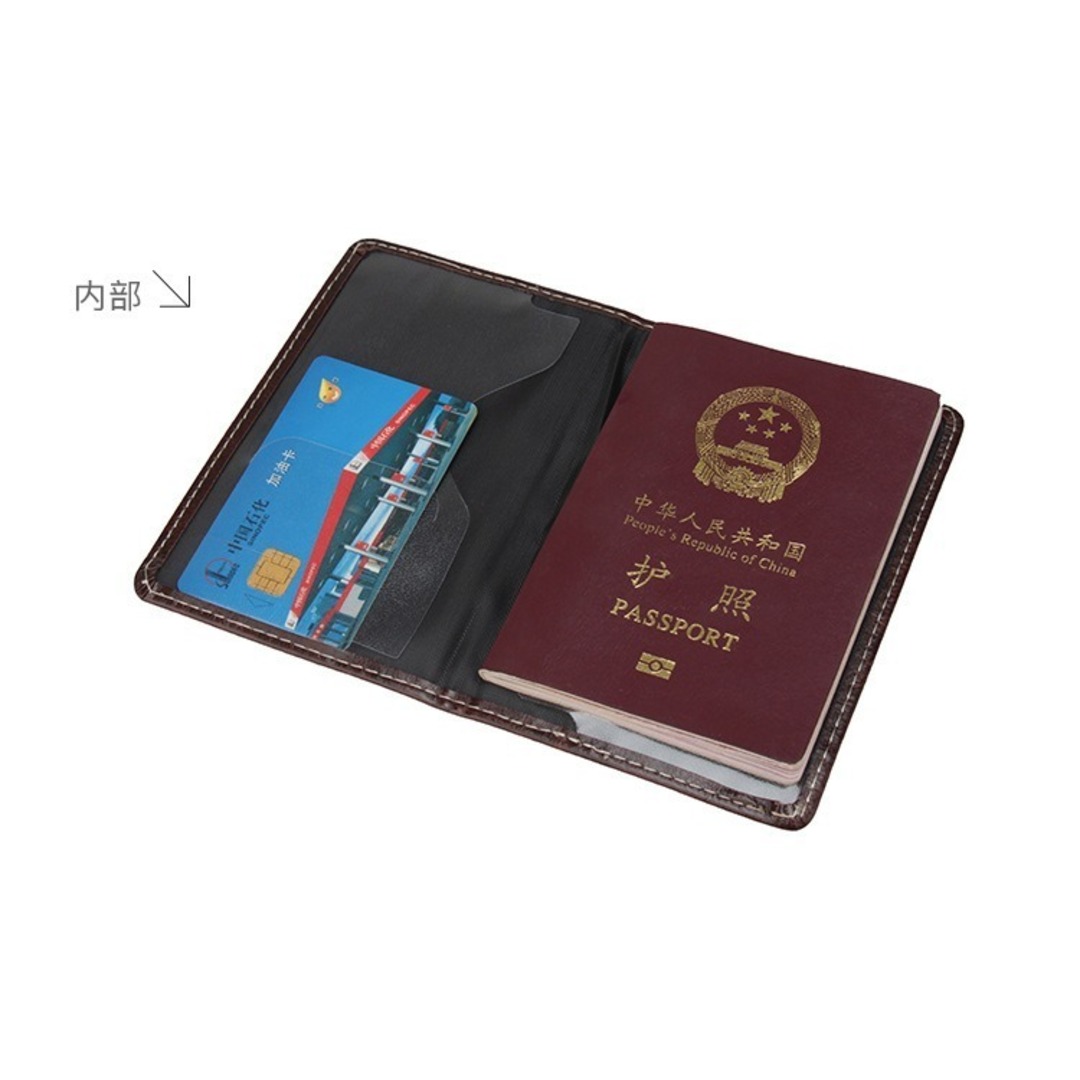 【売れ筋商品】パスポートケース　カバー　革　ブラック　黒　レザー　軽量　ビジネス メンズのメンズ その他(その他)の商品写真