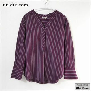 un dix cors - un dix cors レディース トップス 長袖 ストライプシャツ スキッパー