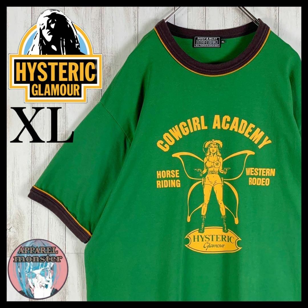 HYSTERIC GLAMOUR(ヒステリックグラマー)の【超絶希少モデル】ヒステリックグラマー XLサイズ ヒスガール リンガーシャツ メンズのトップス(Tシャツ/カットソー(半袖/袖なし))の商品写真