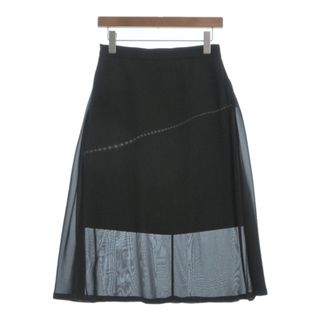 ノワールケイニノミヤ(noir kei ninomiya)のnoir kei ninomiya ひざ丈スカート S 黒 【古着】【中古】(ひざ丈スカート)