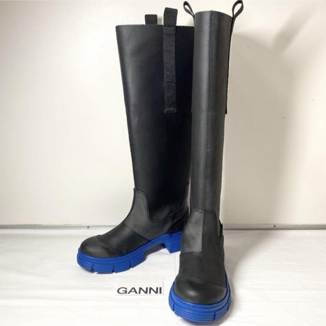 GANNI ガニー　ラバーロングブーツ　長靴 レインブーツ　24cm レディースの靴/シューズ(ブーツ)の商品写真