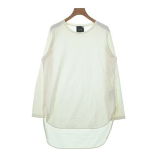 エイトン(ATON)のATON エイトン Tシャツ・カットソー 2(M位) 白 【古着】【中古】(カットソー(半袖/袖なし))