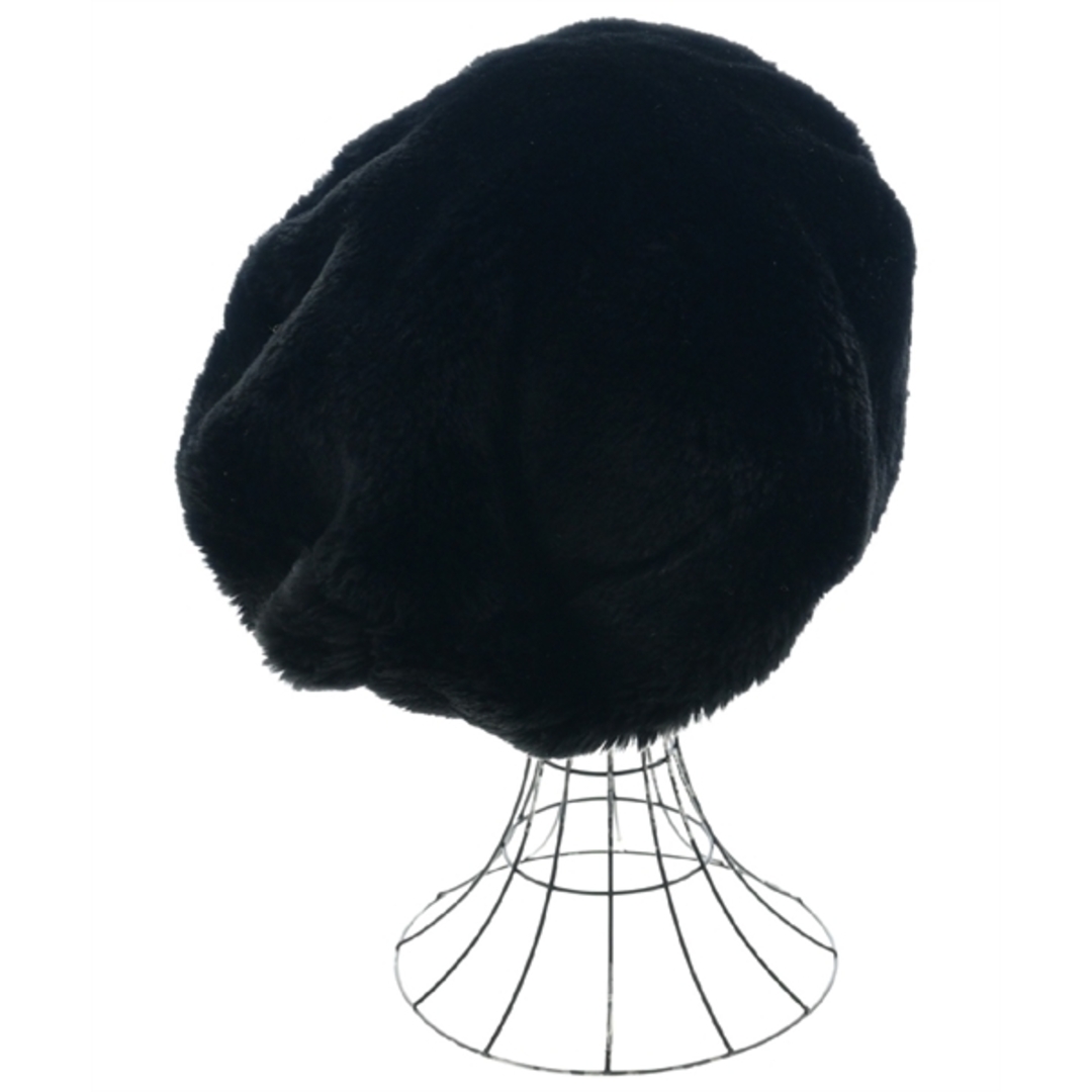 YOHJI YAMAMOTO +NOIR ハンチング・ベレー帽 - 黒 【古着】【中古】 レディースの帽子(ハンチング/ベレー帽)の商品写真