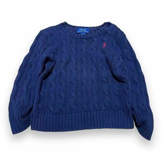 ポロラルフローレン(POLO RALPH LAUREN)のポロラルフローレン　長袖ケーブルニット　ネイビー　18m キッズ(ニット/セーター)