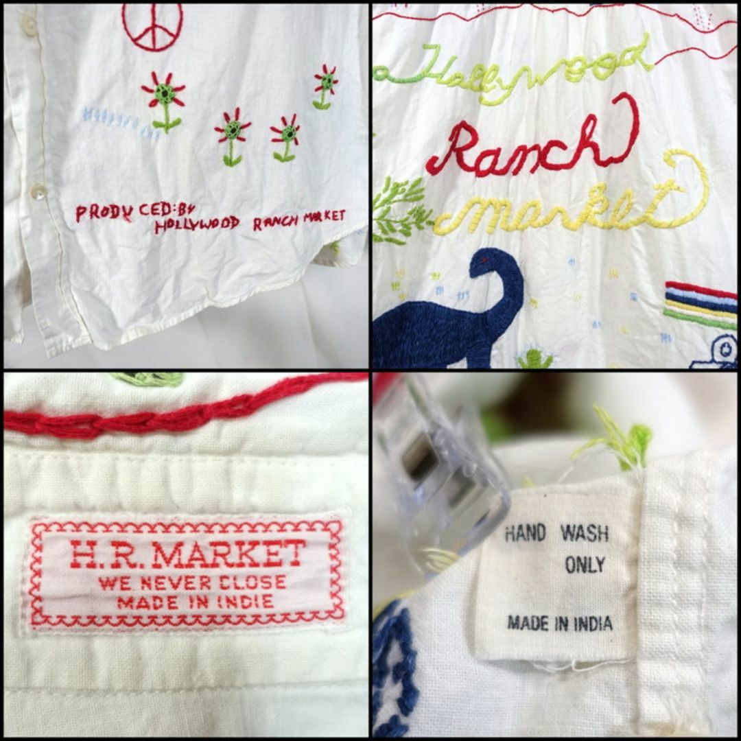 HOLLYWOOD RANCH MARKET(ハリウッドランチマーケット)の【古着】ハリウッドランチマーケット　アイボリー刺繍シャツ　ハリラン　HRM メンズのトップス(シャツ)の商品写真