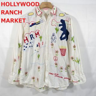 ハリウッドランチマーケット(HOLLYWOOD RANCH MARKET)の【古着】ハリウッドランチマーケット　アイボリー刺繍シャツ　ハリラン　HRM(シャツ)