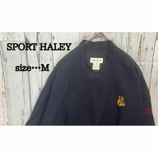 お洒落ピステ♪SPORT HALEY ネイビー　Vネック　Ｍ　トップス(Tシャツ/カットソー(七分/長袖))