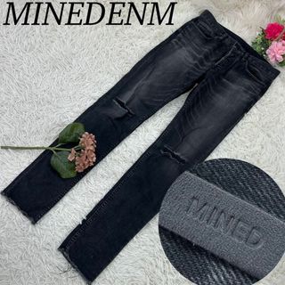 MINEDENIM - マインデニム メンズ デニムパンツ ダメージ ブラック 黒 L 9