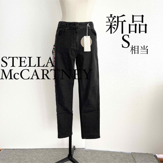 ステラマッカートニー(Stella McCartney)のSTELLA McCARTNEYステラマッカートニー　ロゴ入りブラックデニム　S(デニム/ジーンズ)