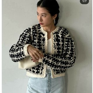 CLANE VINTAGE TAPE HAND KNIT CARDIGAN  2