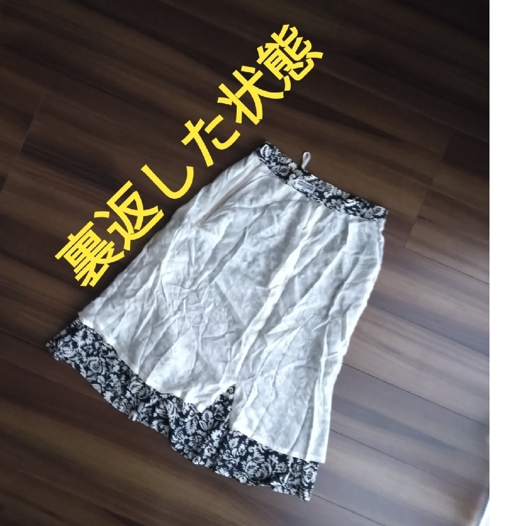 ＊512レディース⭐スカート⭐11号⭐ブラックに白柄⭐東京スタイル レディースのスカート(ロングスカート)の商品写真