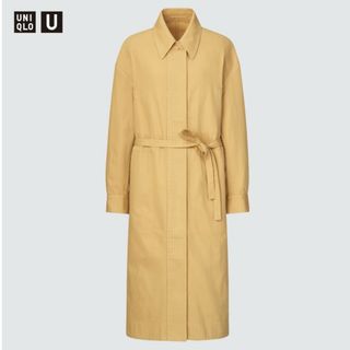 ユニクロ(UNIQLO)のUNIQLO　コートシャツコート　コットン100%デニム　ワンピース(ロングコート)