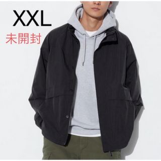 ユニクロ(UNIQLO)のウィンドプルーフスタンドブルゾン 黒 男女兼用 XXL UNIQLO ユニクロ(ナイロンジャケット)