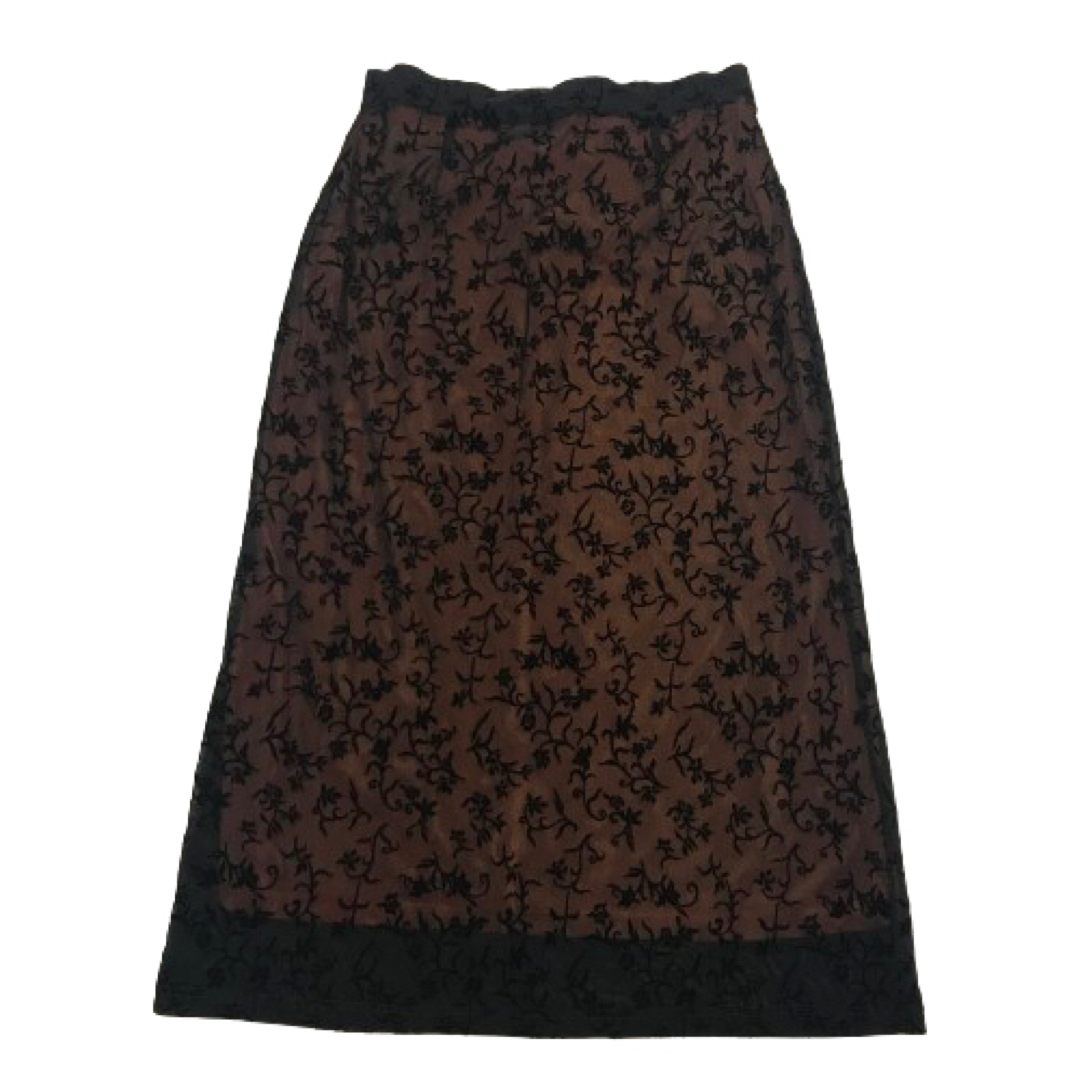 y2k フェアリーコア メッシュスカート　2枚重ね　花柄　ウエストゴム　XL レディースのスカート(ロングスカート)の商品写真