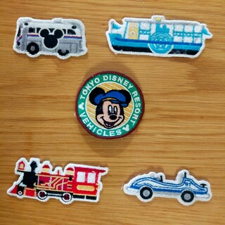 ディズニー(Disney)のワッペン　パッチ　ディズニー　ミッキー　ディズニーリゾート　車　バス　汽車　船(キャラクターグッズ)