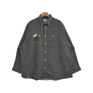 WTAPS ダブルタップス カジュアルシャツ 04(XL位) グレー(デニム) 【古着】【中古】(シャツ)