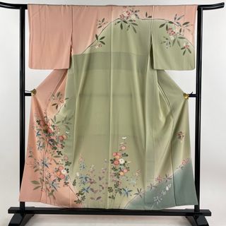 訪問着 身丈155.5cm 裄丈62cm 正絹 秀品 【中古】(着物)