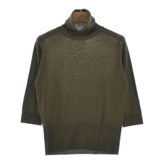 ジョンスメドレー(JOHN SMEDLEY)のJOHN SMEDLEY ジョンスメドレー ニット・セーター S カーキ系 【古着】【中古】(ニット/セーター)