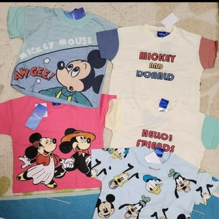 ディズニー(Disney)の新品 子供服 半袖 ディズニー ミッキー 100 5点(Tシャツ/カットソー)