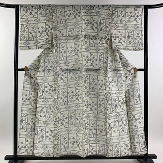 小紋 身丈155cm 裄丈63.5cm 正絹 美品 名品 【中古】(着物)