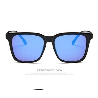 サングラス　メガネ　眼鏡　ビックフェイス　ユニセックス　紫外線対策　ブラック　黒(サングラス/メガネ)