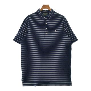 ポロゴルフ(Polo Golf)のPOLO GOLF ポロゴルフ ポロシャツ L 紺x緑xピンク(ボーダー) 【古着】【中古】(ポロシャツ)