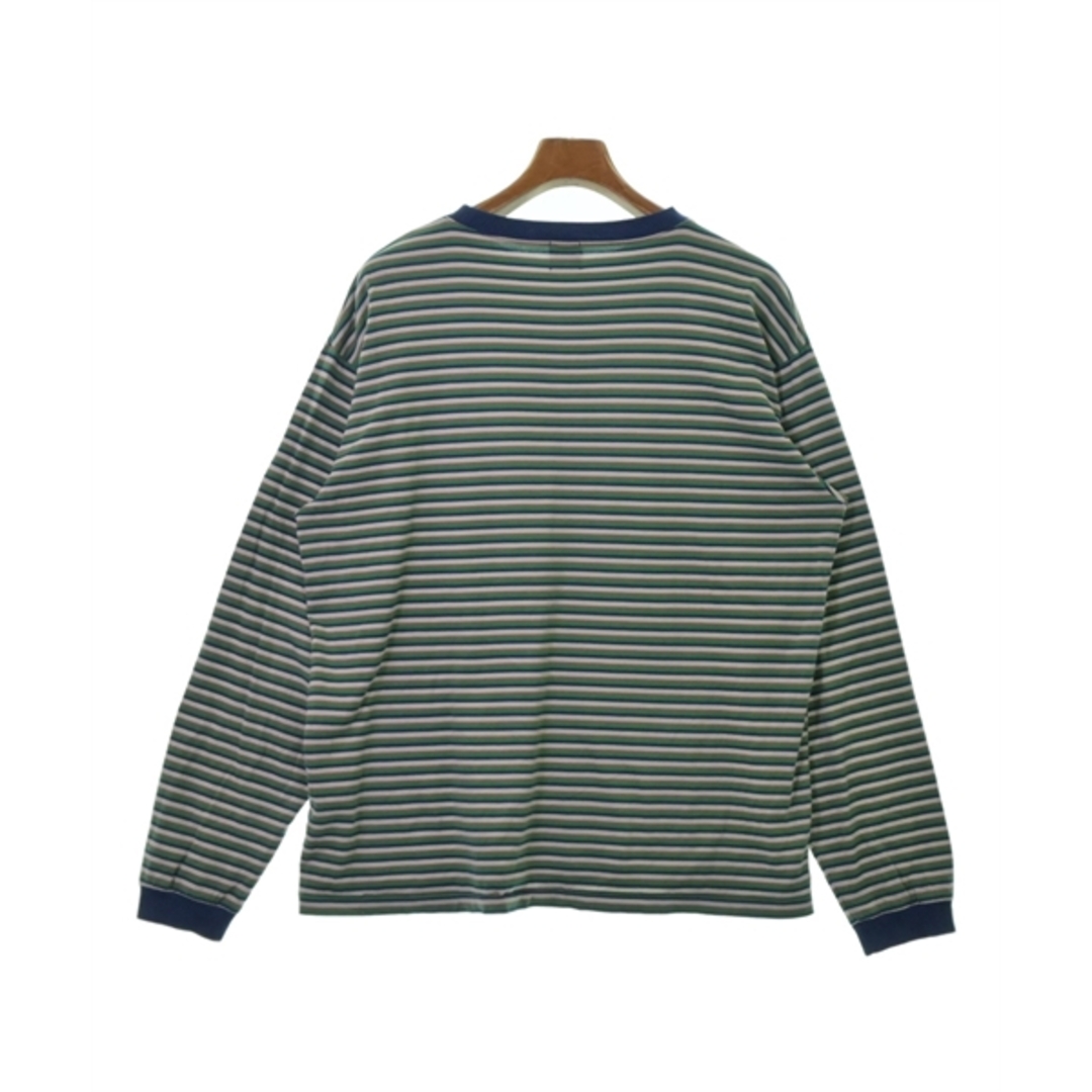 6(ROKU) Tシャツ・カットソー -(L位) グレーx緑x青等(ボーダー) 【古着】【中古】 メンズのトップス(Tシャツ/カットソー(半袖/袖なし))の商品写真