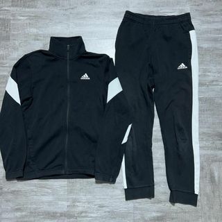 アディダス(adidas)のAdidas アディダス スウェット 上下 セットアップ 黒×白 ライン S(スウェット)