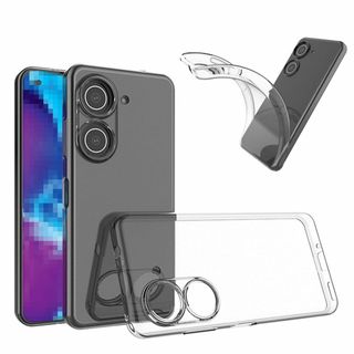 【在庫処分】ASUS Zenfone 9 用 ケース 薄型 軽量 衝撃吸収 黄ば(その他)