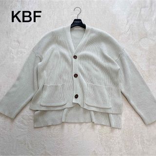 ケービーエフ(KBF)のKBF   バックロングニットカーディガン　春カラー　ゆるだぼ　ワンサイズ(カーディガン)