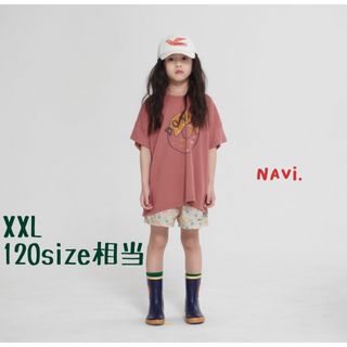 韓国子供服　navi Tシャツ　キッズ　子供服　くすみカラー　ビッグシルエット(Tシャツ/カットソー)