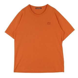 アクネストゥディオズ(Acne Studios)のACNE STUDIOS アクネストゥディオズ 25E173- Nash Face ワンポイント ロゴ フェイスパッチ 半袖 Tシャツ オレンジ系 M【中古】(Tシャツ/カットソー(半袖/袖なし))