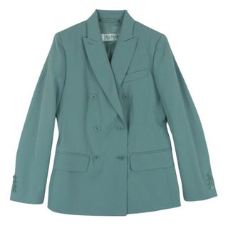 マックスマーラ(Max Mara)のMAX MARA マックスマーラ 104106116 イタリア製 ダブルブレスト 6B テーラード ジャケット ライトブルー系 グレイッシュライトブルー系 38【中古】(その他)