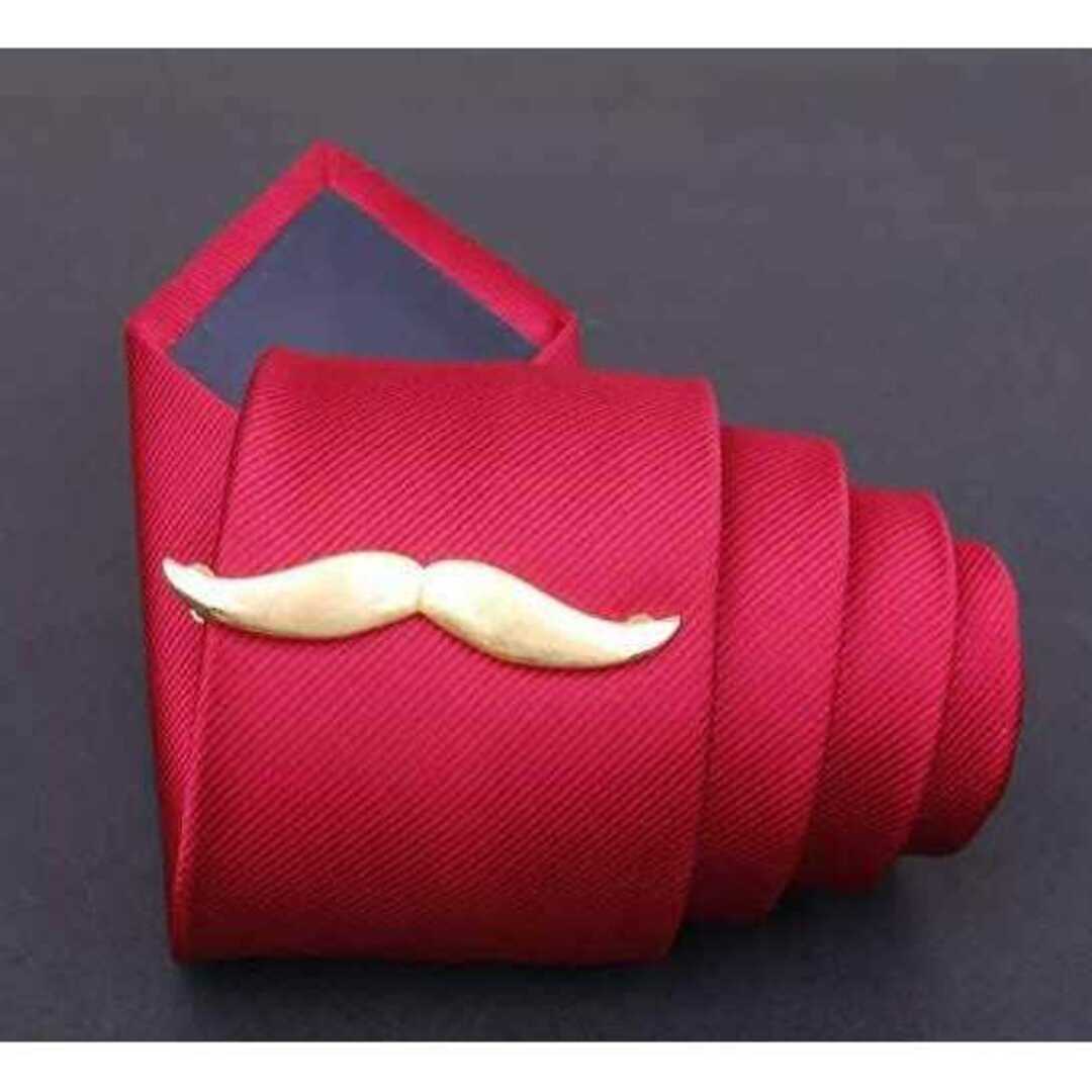 【口髭 ネクタイピン】ゴールド タイピン ネクタイ カフスボタン カフス ヒゲ メンズのファッション小物(ネクタイピン)の商品写真
