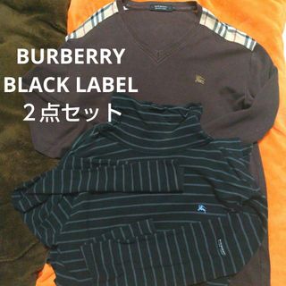 バーバリーブラックレーベル(BURBERRY BLACK LABEL)のバーバリーノバチェックロンT長袖＆バーバリーブラックレーベルタートルネックの２(Tシャツ/カットソー(七分/長袖))