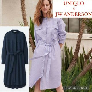 ユニクロ(UNIQLO)のUNIQLO　JW ANDERSONコラボ　シャツワンピース(ロングワンピース/マキシワンピース)