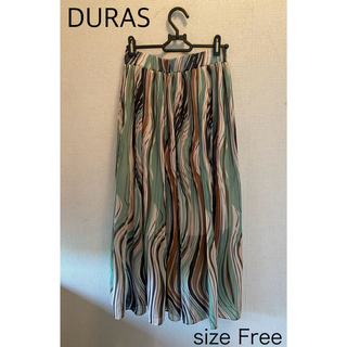 デュラス(DURAS)の美品 DURAS デュラス フレアスカート レディース ファッション 春夏(ロングスカート)