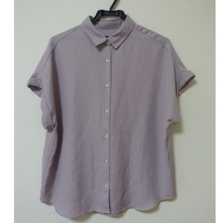 ジーユー(GU)の匿名配送　ジーユー　エアリーシャツ　半袖　XL　大きいサイズ(シャツ/ブラウス(半袖/袖なし))