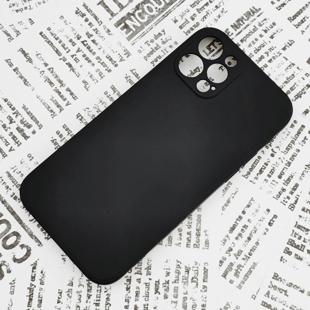 iPhone 12Pro シリコンケース (02) ブラック スマホ/家電/カメラのスマホアクセサリー(iPhoneケース)の商品写真