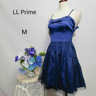 LL prime 極上美品　ドレス　ワンピース　パーティー　ブルー色系　М(ナイトドレス)