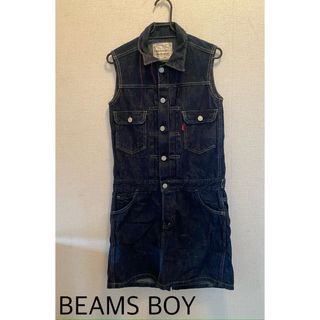 beams boy 2ndタイプ　ジャンパースカート デニムワンピース ノースリ