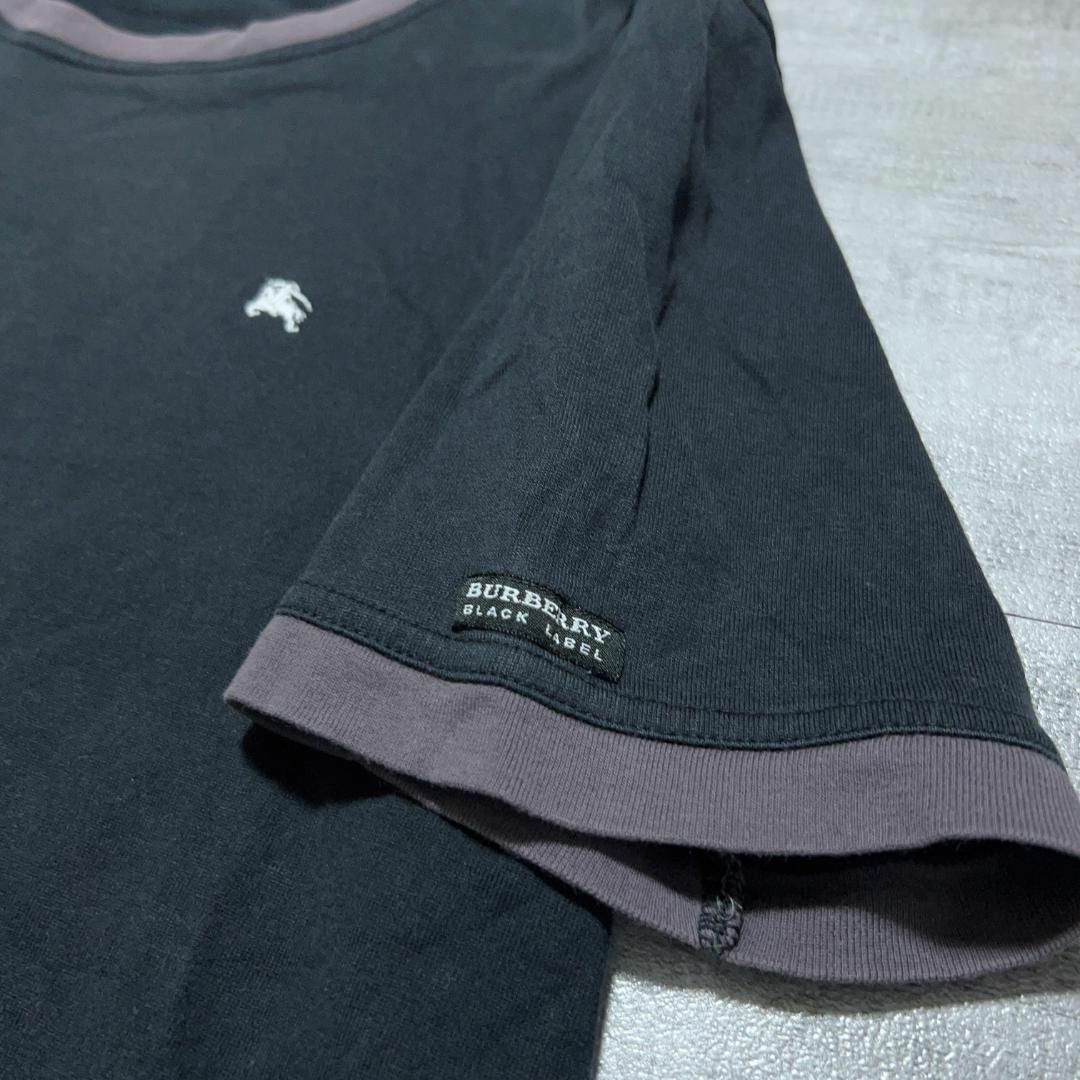 BURBERRY BLACK LABEL(バーバリーブラックレーベル)のBURBERRY バーバリーブラックレーベル Tシャツ 黒 サーフィン ロゴ 2 メンズのトップス(Tシャツ/カットソー(半袖/袖なし))の商品写真