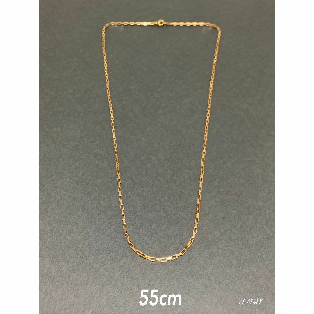 【ベネチアンチェーンネックレス ゴールド 2mm 55cm】ステンレス メンズのアクセサリー(ネックレス)の商品写真