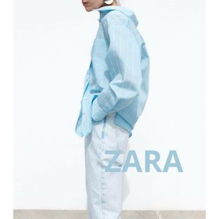 ザラ(ZARA)のZARA パステルブルー　シャツ(シャツ/ブラウス(長袖/七分))