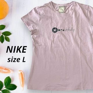 ナイキ(NIKE)のNIKE ナイキ Tシャツ カットソー レディース ピンク スポーツ 半袖 L(Tシャツ(半袖/袖なし))