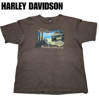 ハーレーダビッドソン(Harley Davidson)のハーレーダビッドソン　バハマデザイン　Tシャツ　ブラウン　USA製　2XL(Tシャツ/カットソー(半袖/袖なし))